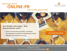 Tablet Screenshot of online-pr.de